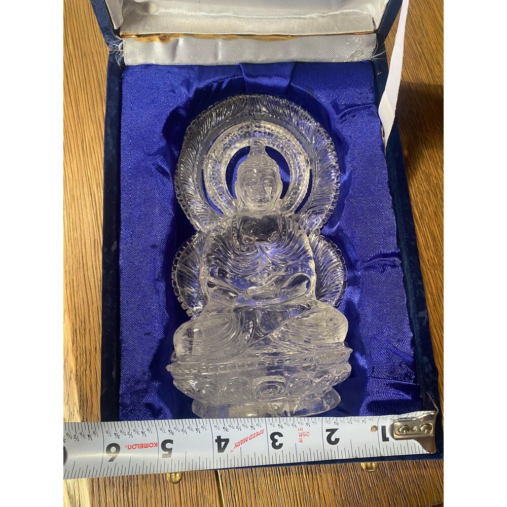 Vintage RARE Ornate Crystal Buddha